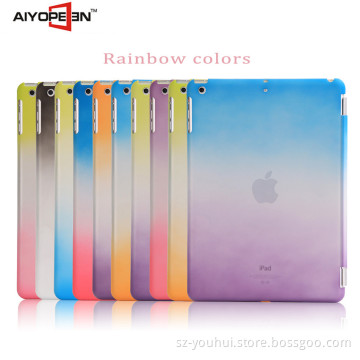manufactory fabrication New Arrival PU smart cover case Gradient clour styles tablet smart case for mini1/2/3